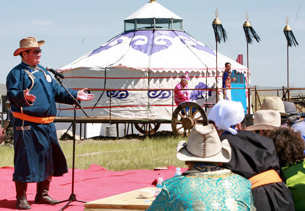 Mongolian ethnic festival Naadam celebrated