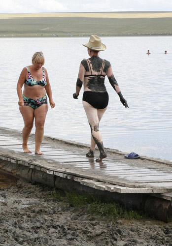 Mud bath in Russia