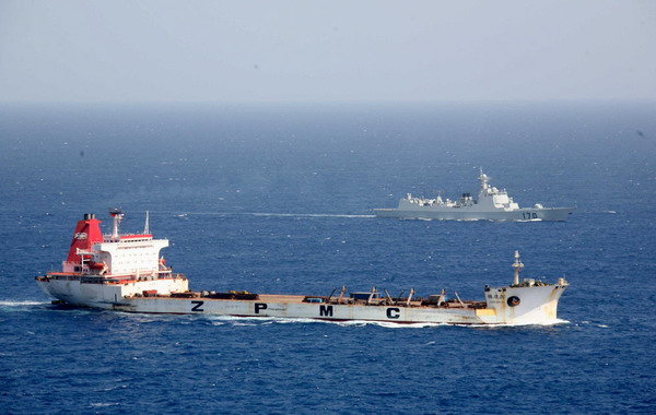 Chinese naval flotillas in joint escort mission