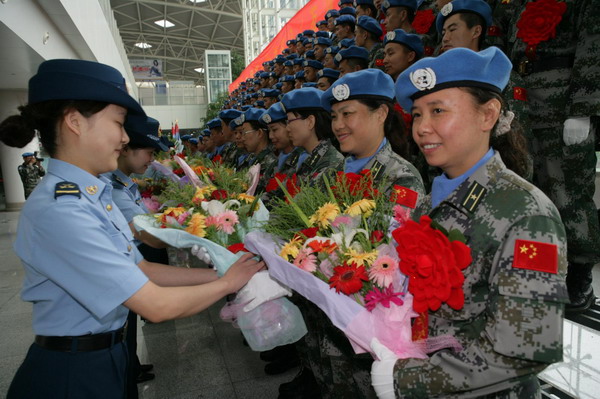 7th Chinese peacekeeping contingent leaves for Sudan
