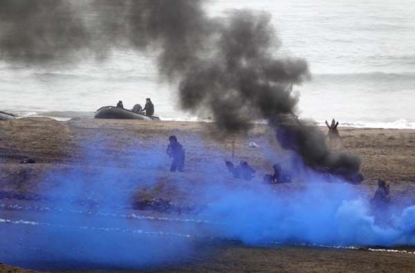 Sea landing exercise carried out in Lima