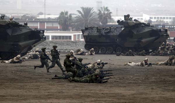 Sea landing exercise carried out in Lima
