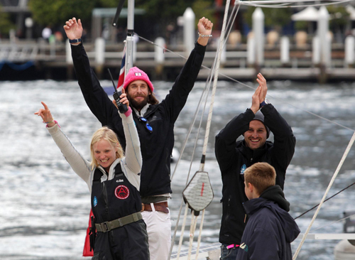 Plastic bottle boat arrives in Sydney