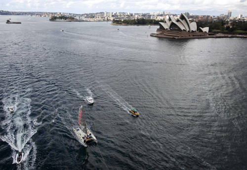 Plastic bottle boat arrives in Sydney