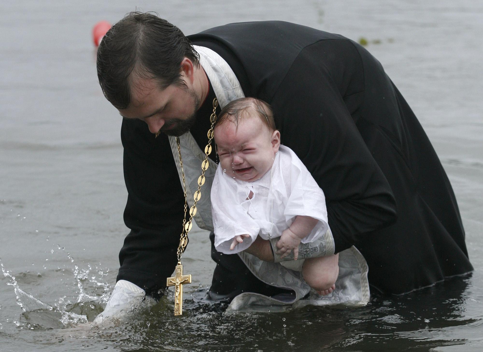 Baptizing to mark Christianity conversion