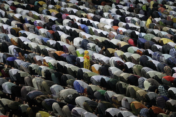 Muslims around the world abstain from eating, drinking and conducting sexual relations from sunrise to sunset during Ramadan, the holiest month in the Islamic calendar. Muslims attend prayers marking the start of Ramadan