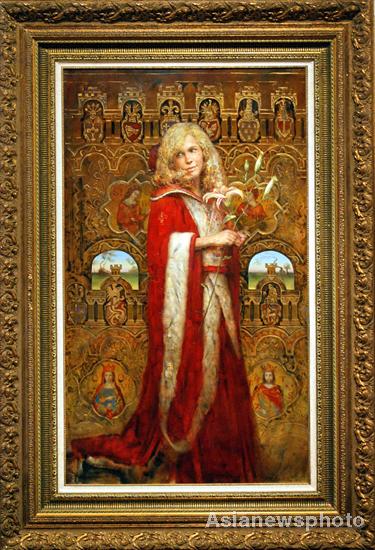 Russian painter puts China element in his work