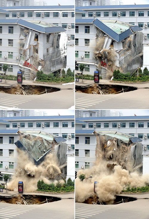 Hospital building collapses in Taiyuan, no injuries