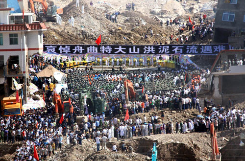 Zhouqu in mourning for mudslide victims