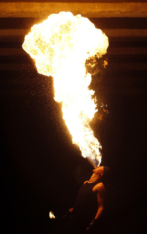 Fire show in Minsk