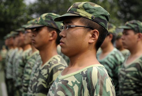 Military training for fresh students