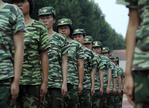 Military training for fresh students