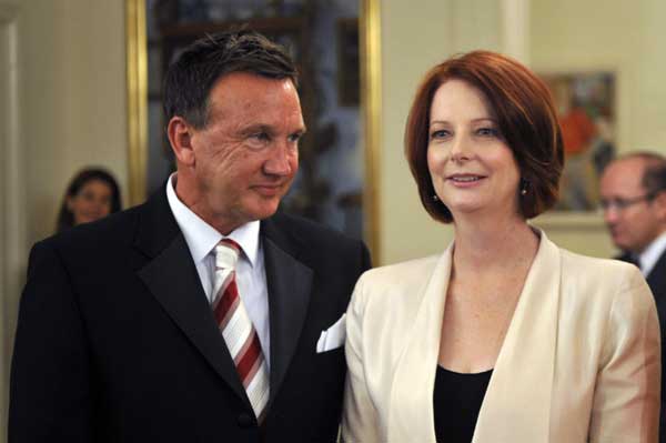 Julia Gillard sworn in as Australian PM