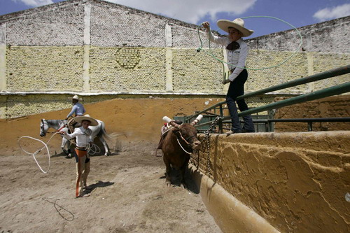 Mexican cowboys' rodeo time