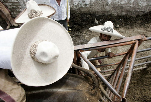 Mexican cowboys' rodeo time