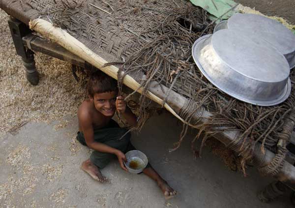 Life among flood waters and ruins