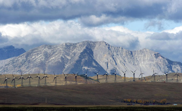 Canadian province benefits from wind of Rocky Mountains