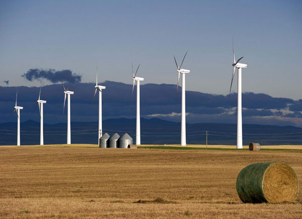 Canadian province benefits from wind of Rocky Mountains