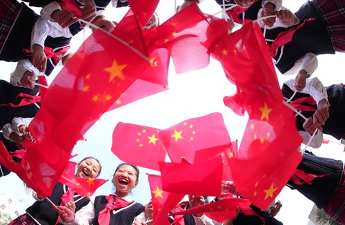 Celebration around China before National Day
