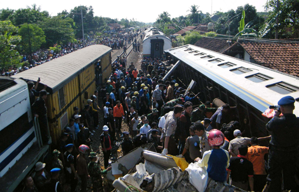 Indonesian train crash kills at least 36