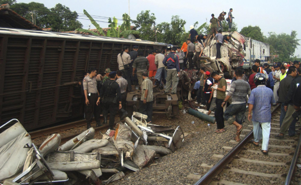 Indonesian train crash kills at least 36