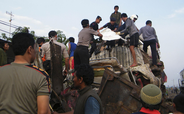 Indonesian train crash kills at least 36