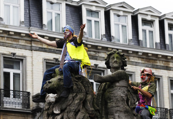 Protest against anti-migration policy in Brussels