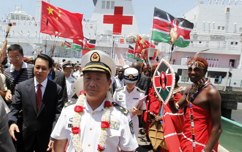 Navy hospital ship 'Peace Ark' arrives in Kenya