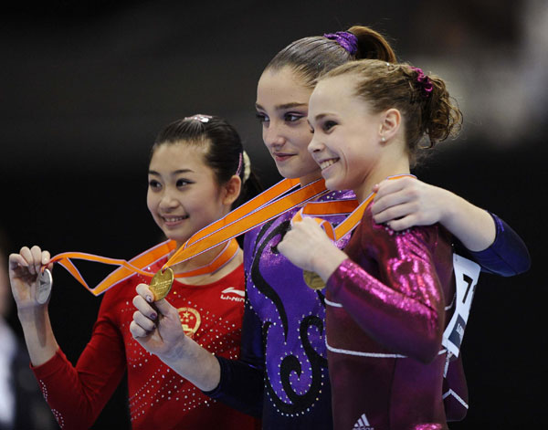 Russia, China, US grab women's individual medals at Gymnastics Worlds