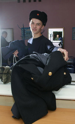 Russia conscripts strip for military medical
