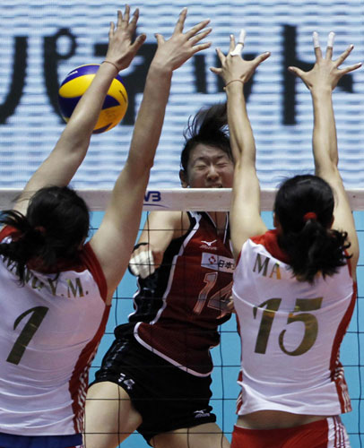China beats Japan 3-1 in women's volley worlds