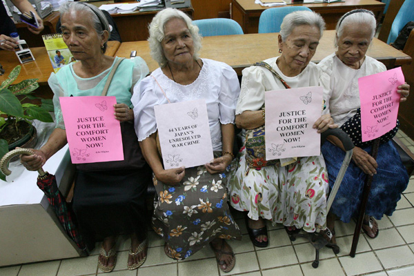 Philippine 'comfort women' protest for justice