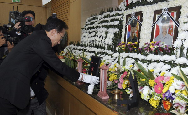 ROK president visits injuried marines
