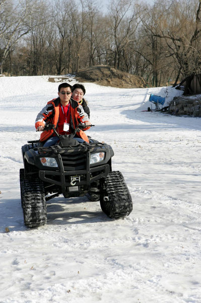 Playing in the snow at Old Summer Palace