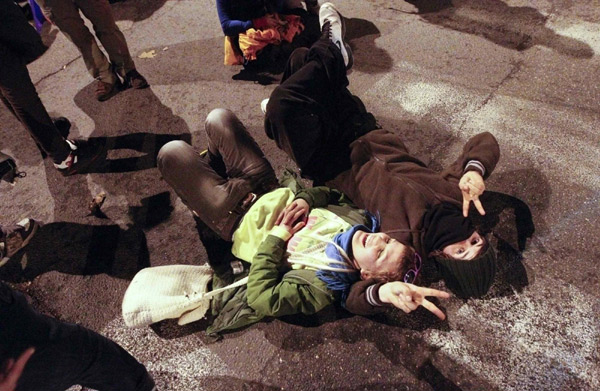 Students protest new university law in Rome