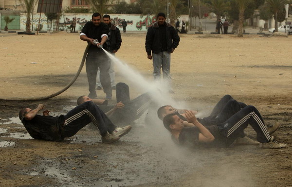 Hamas forces' training in Gaza City