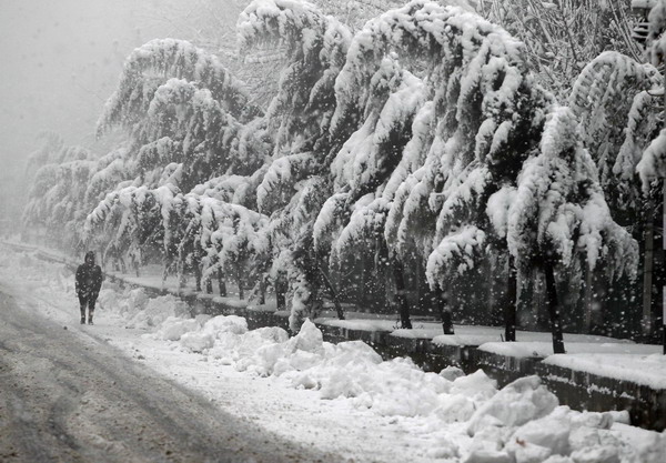 India salutes season's first snow