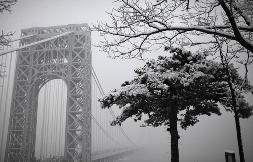 New year's first snow in NY city