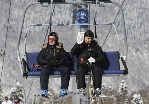 Here come the Kremlin skiing buddies