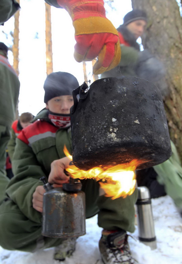 Tough guys camp out at school of survival