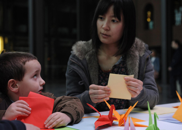 A thousand cranes for Japan's quake victims
