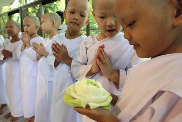 Young nuns of Thailand