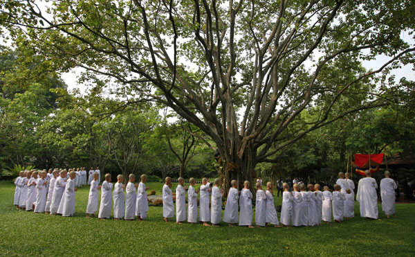 Young nuns of Thailand
