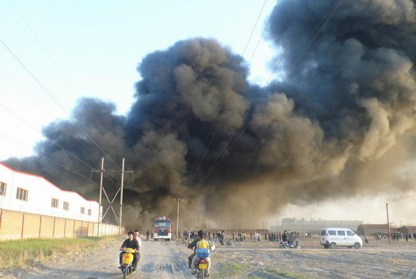 1 killed in warehouse fire in N China