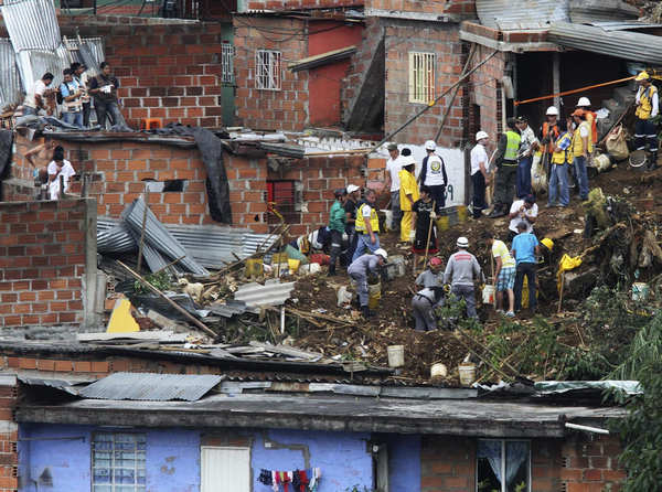 1 missing, 3 injured in landslide in Colombia