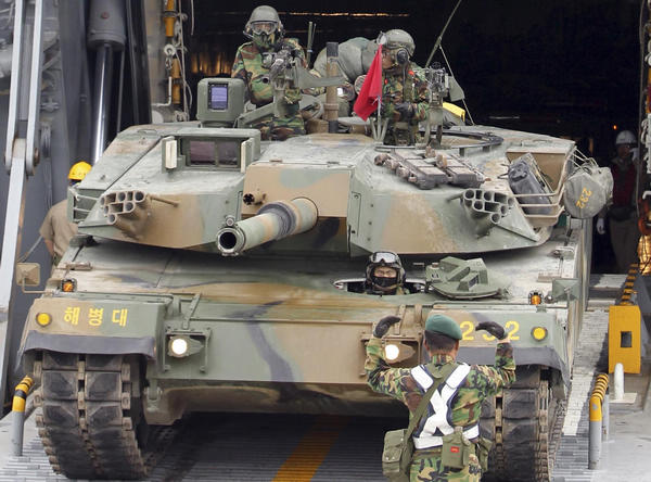 South Korean Army conducts live fire drill