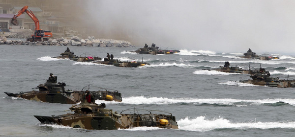 South Korean Army conducts live fire drill