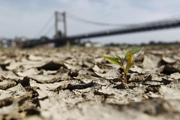 France's Loire River dries up