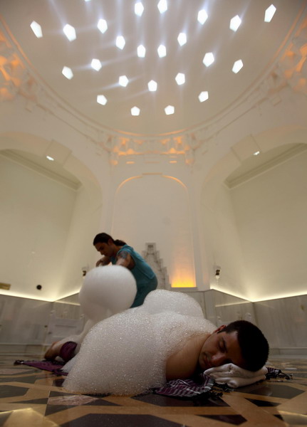 Get a soap massage in Istanbul