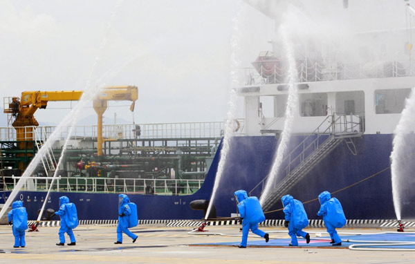 Disaster-response drill in Taiwan